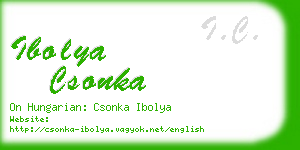 ibolya csonka business card